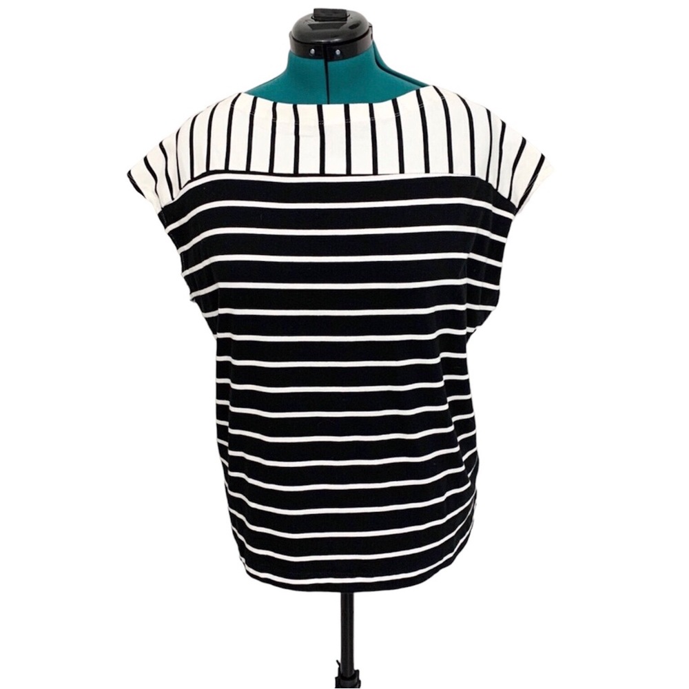NEW Who What Wear Top Striped Cap Sleeves XXL NWOT